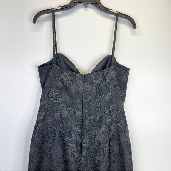 Love by Theia Sweetheart Neckline ruffle front Gown dress black - 16 - Picture 7 of 12